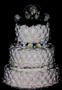 Lattice design wedding cake